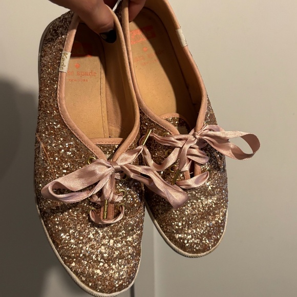 Keds x Kate Spade Rose Gold Sequin Sneakers - Picture 2 of 6